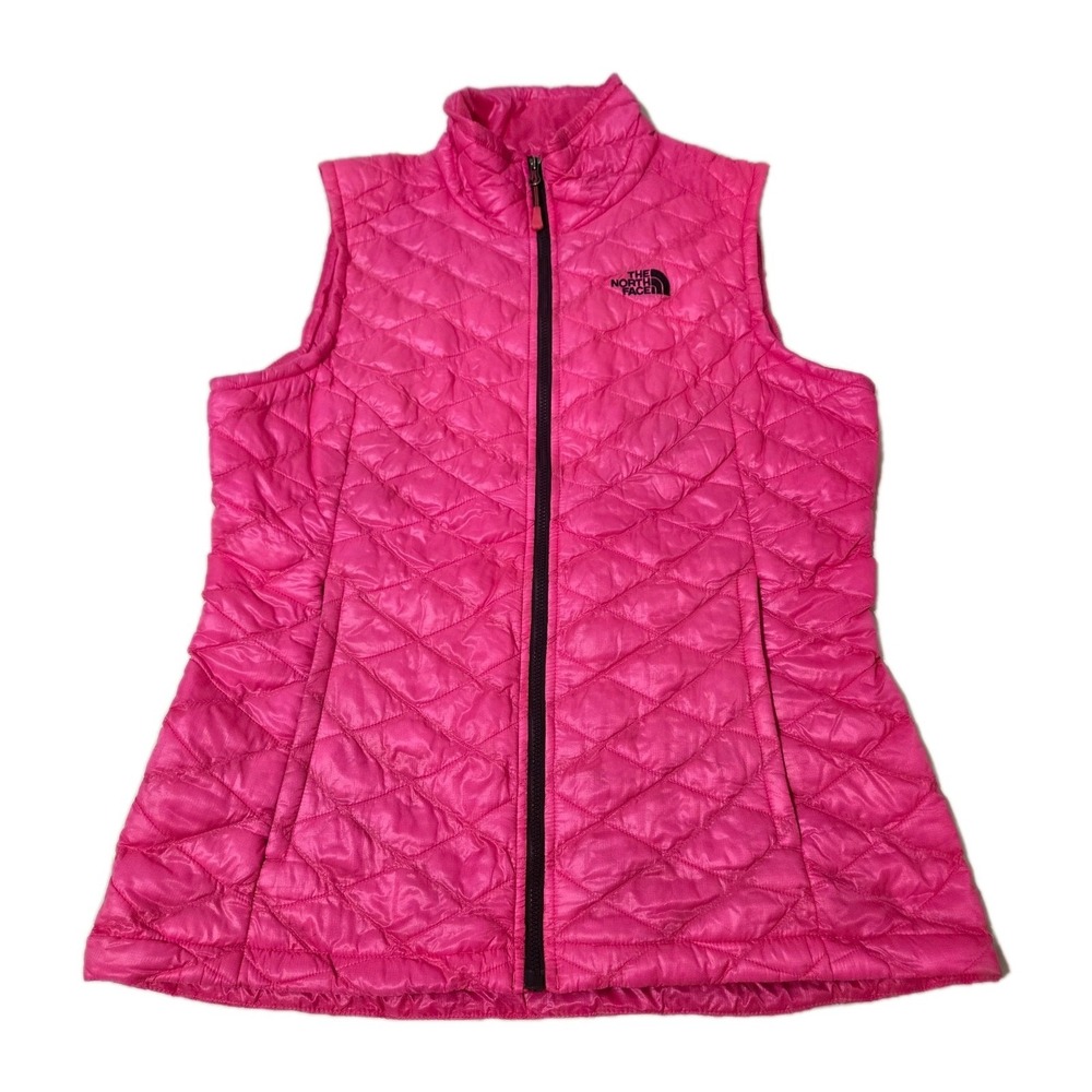 The North Face Women's Thermoball Vest Pink Quilted Insulated Size Medium